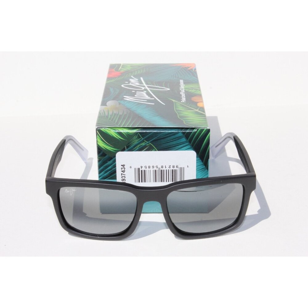 MAUI JIM Stone Shack POLARIZED Sunglasses 862-02 Black Crystal/Gray NEW Italy - Picture 3 of 11